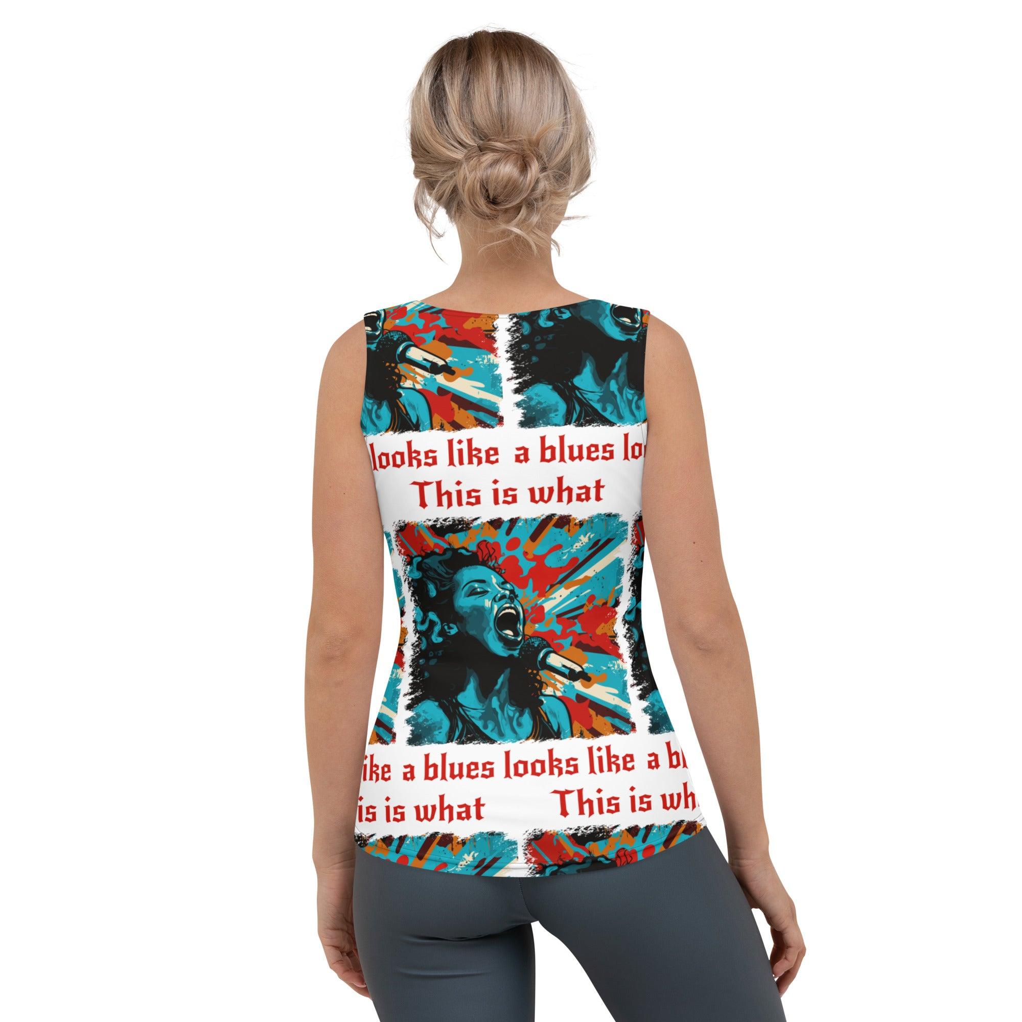 What A Blues Looks Like Sublimation Cut & Sew Tank Top - Beyond T-shirts