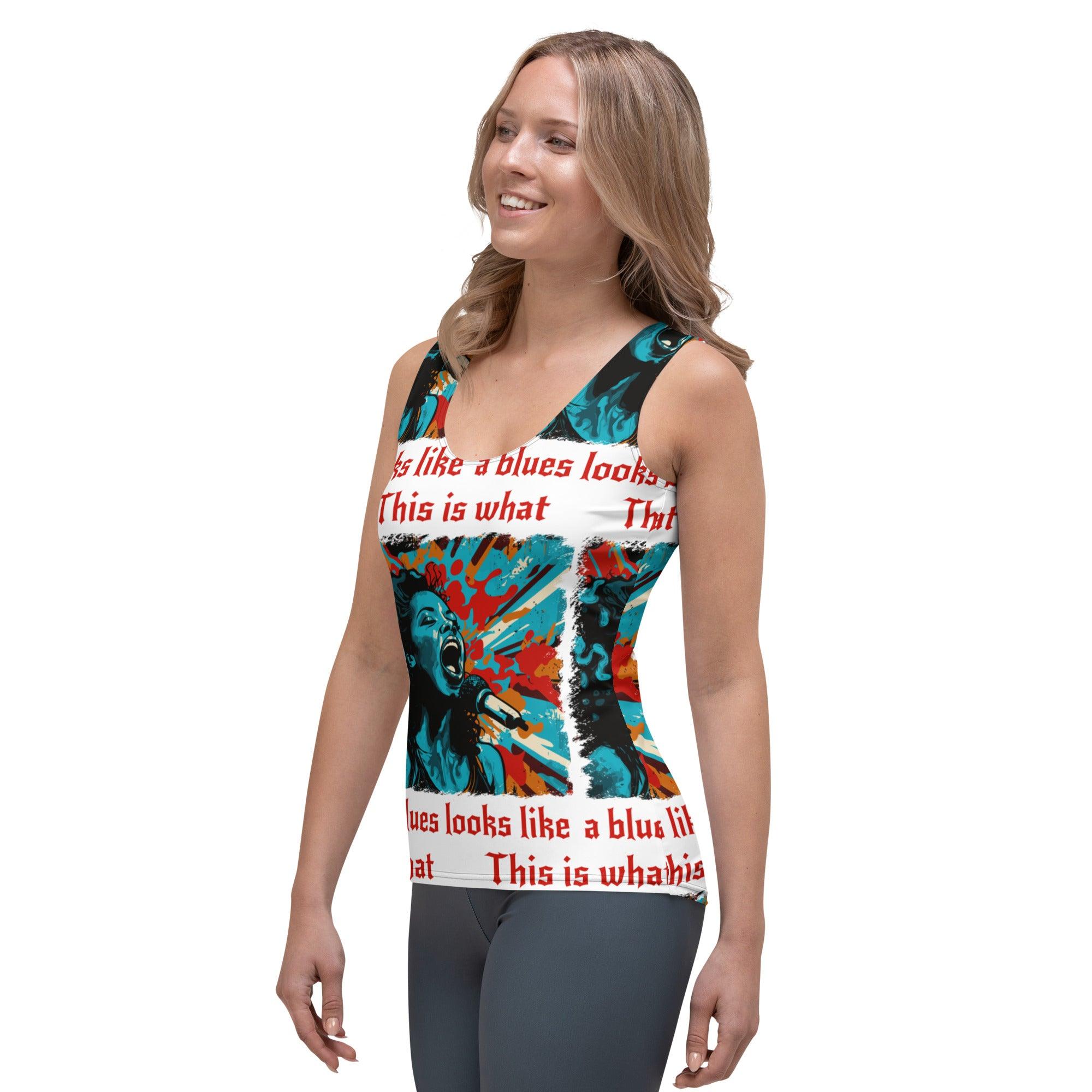 What A Blues Looks Like Sublimation Cut & Sew Tank Top - Beyond T-shirts