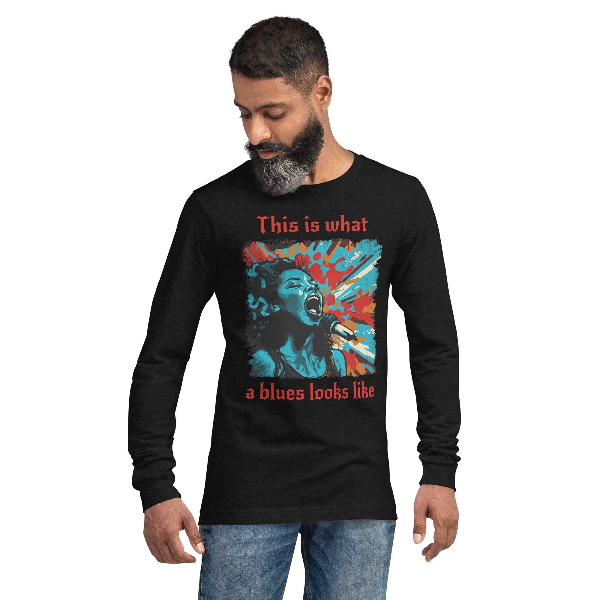 What A Blues Looks Like Unisex Long Sleeve Tee - Beyond T-shirts