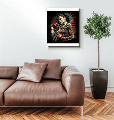 Winners Never Quit canvas art creating a focal point in a contemporary space.