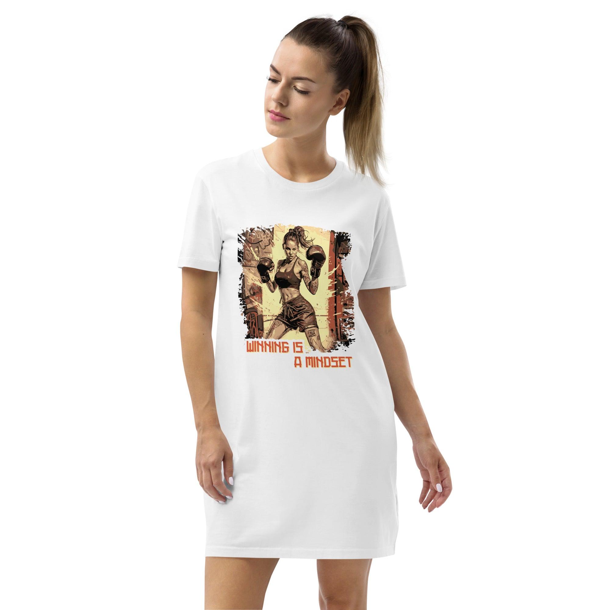 Winning Is A Mindset Organic Cotton T-shirt Dress - Beyond T-shirts