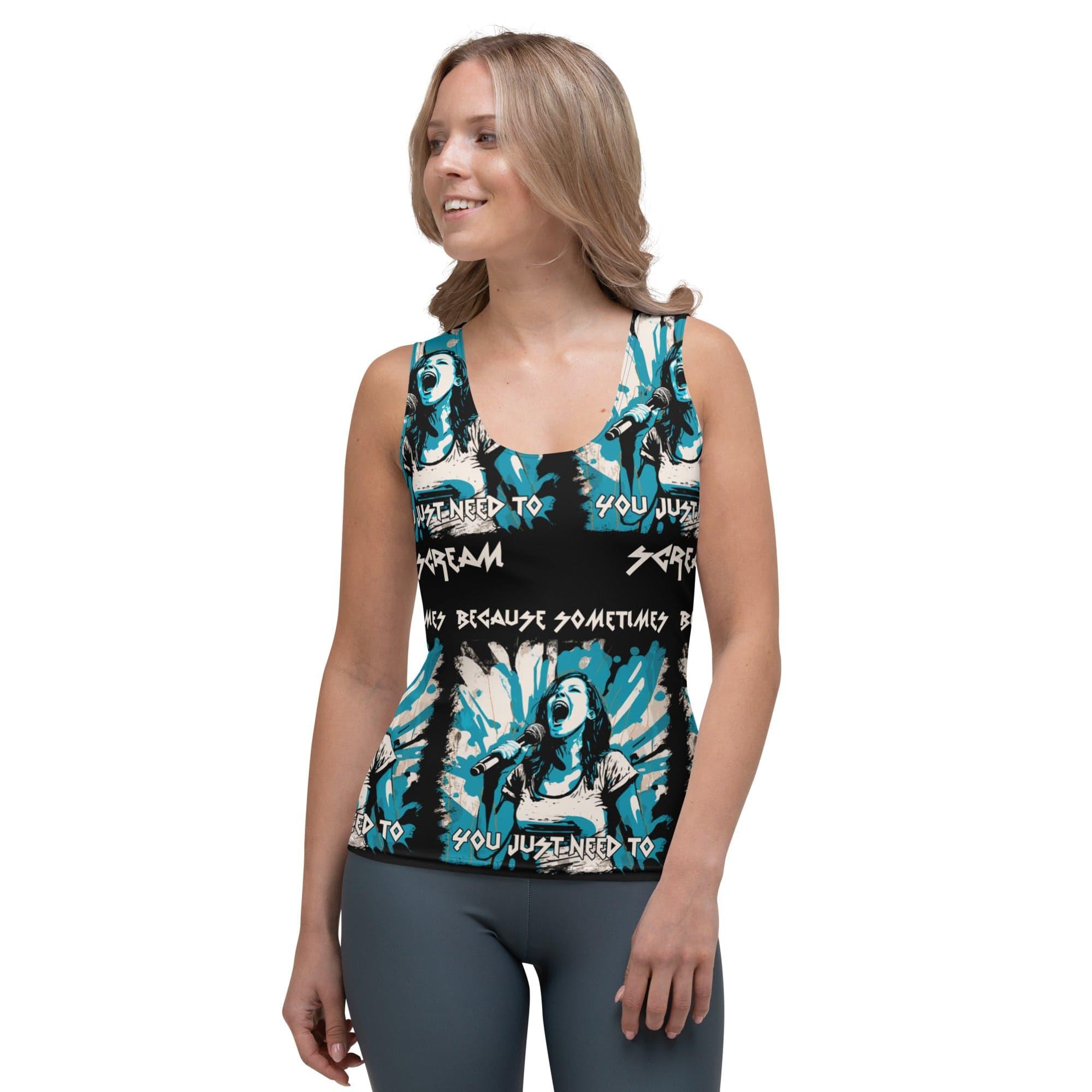 You Just Need To Scream Sublimation Cut & Sew Tank Top - Beyond T-shirts