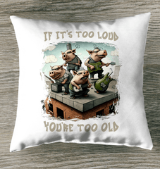 You're Too Old Outdoor Pillow - Beyond T-shirts